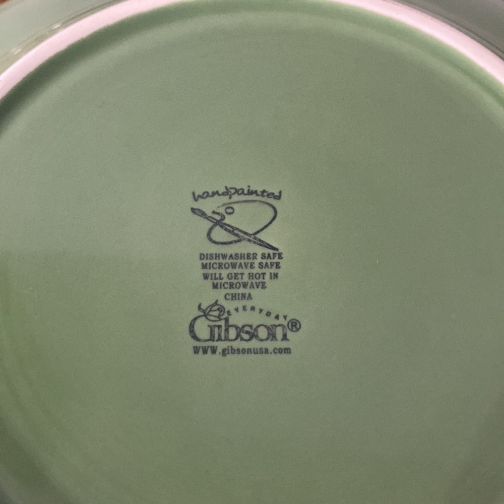COPY - 24 pieces Gibson plate set. Green really lovely shade. - Picture 4 of 4